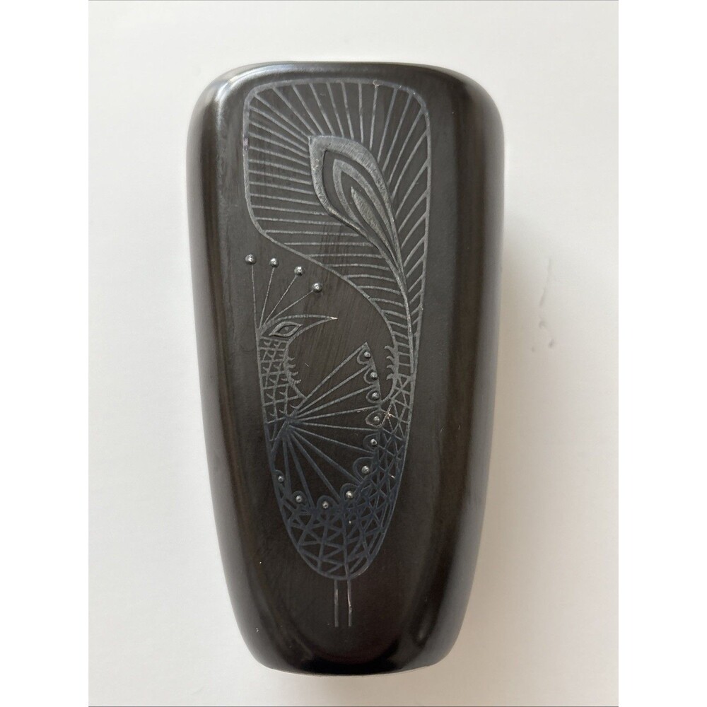 MCM Gustavsberg Facett Peacock Vase Sven Jonson Design Sweden 1960s Sticker